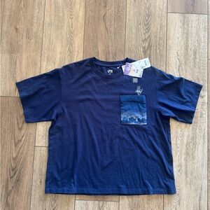 Navy Sailormoon crop top with Pocket